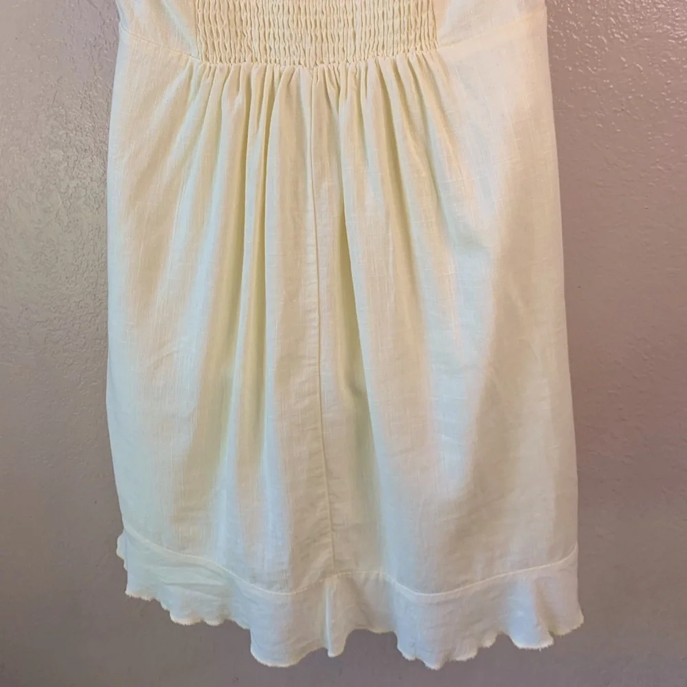 Cotton On Y2K Butter Yellow Linen Blend Milkmaid Babydoll Dress Size XS - Picture 7 of 10